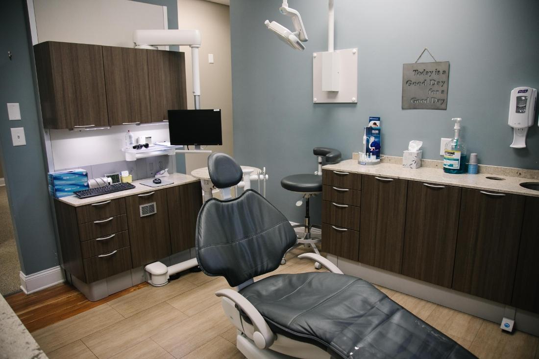 The treatment room at Gibson Dental in Madison, AL.